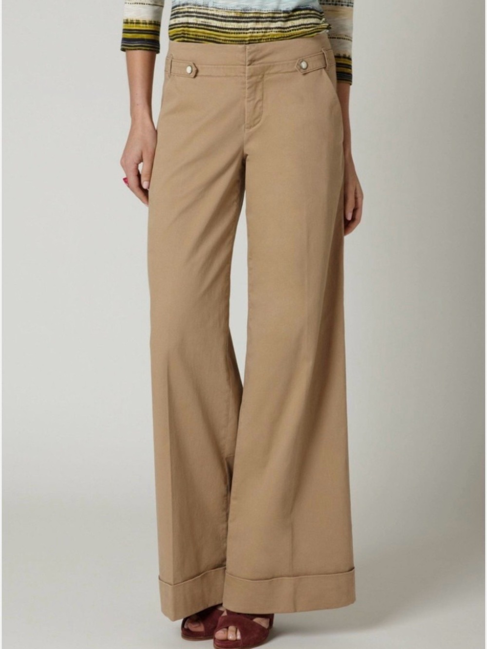 Cartonnier Wide-Leg Tan Trousers